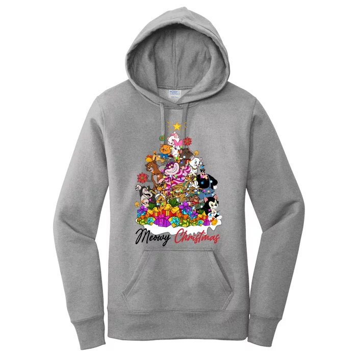 Cat Marie Cheshire Meowy Christmas Cat Very Merry Women's Pullover Hoodie