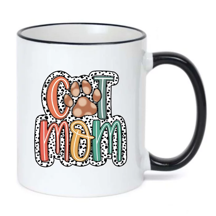 Cat Mom Cat Paw Mama Black Color Changing Mug