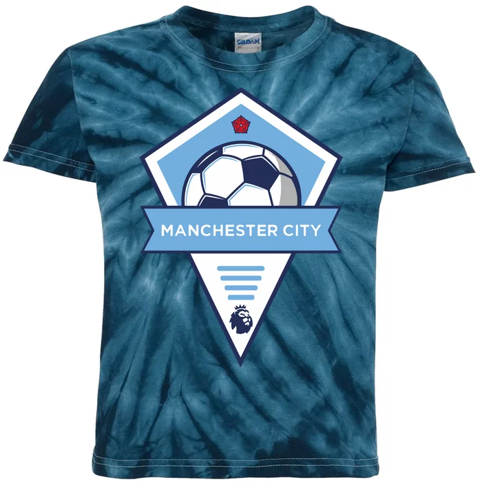 Cool Man City Soccer Team Kids Tie-Dye T-Shirt