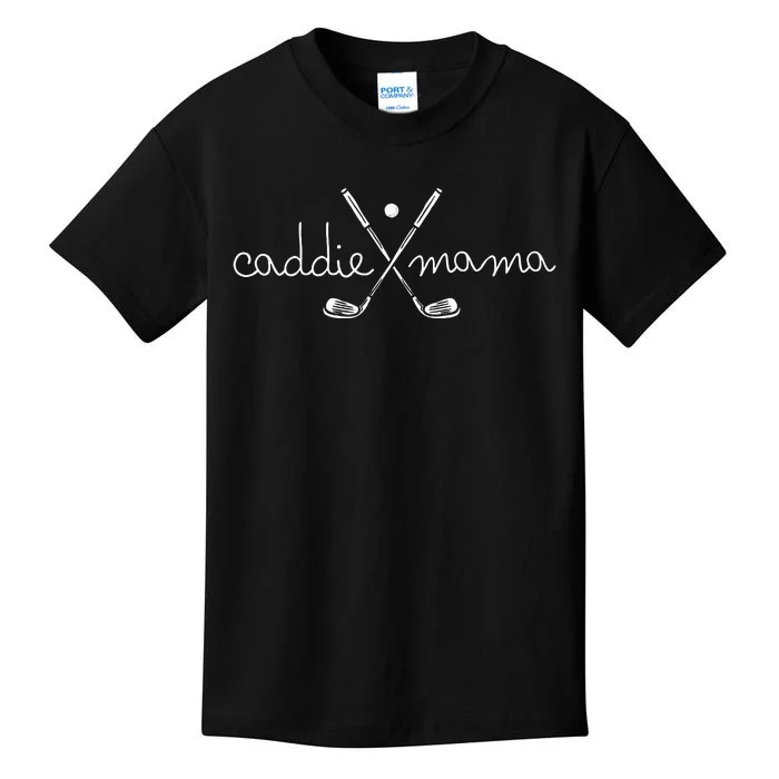 Caddie Mama Cute Golfing Golfer Mom Golf 1st Birthday Mommy Kids T-Shirt