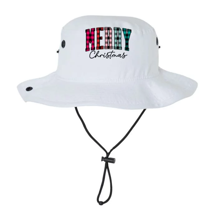 Cool Merry Christmas Multi Color Plaid Legacy Cool Fit Booney Bucket Hat