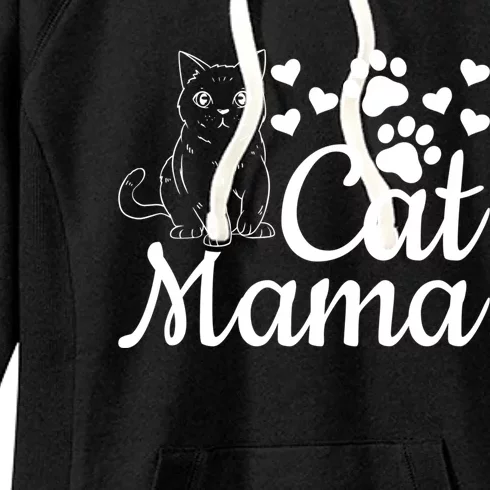 Cat Mama Cute Cat Mom Cat Lover Gift Cat Mama Gift Women's Fleece Hoodie