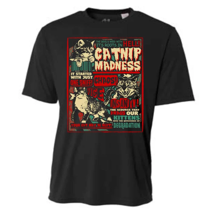 Catnip Madness Cute Kitten Cat Lover Gift For Cat Owners Cooling Performance Crew T-Shirt