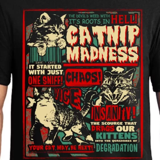 Catnip Madness Cute Kitten Cat Lover Gift For Cat Owners Pajama Set