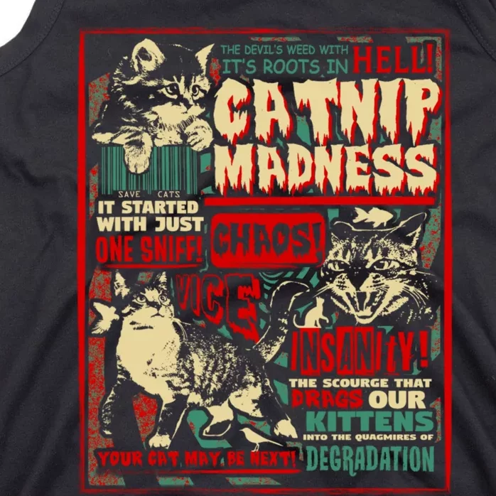 Catnip Madness Cute Kitten Cat Lover Gift For Cat Owners Tank Top