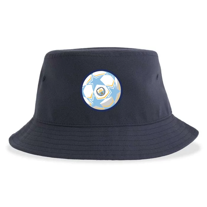 Cool Man City Soccer Team Ball Sustainable Bucket Hat