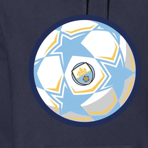 Cool Man City Soccer Team Ball Premium Hoodie