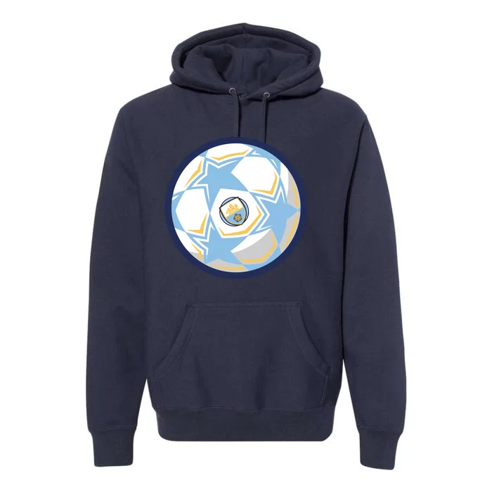 Cool Man City Soccer Team Ball Premium Hoodie