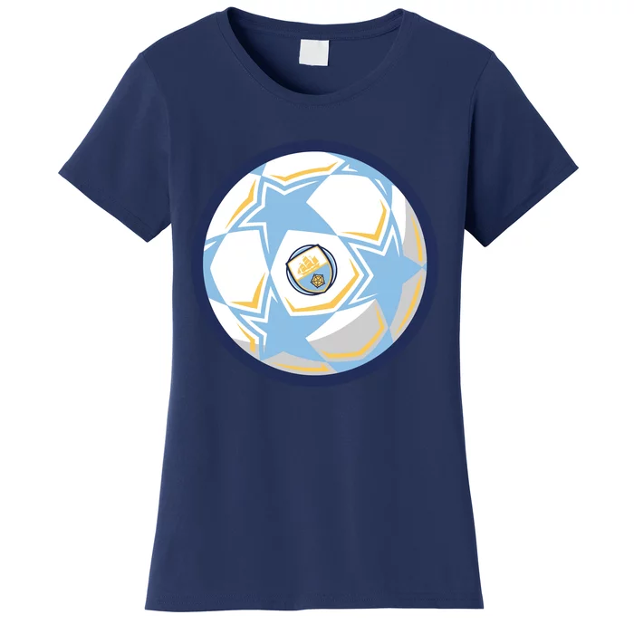 Cool Man City Soccer Team Ball Women's T-Shirt