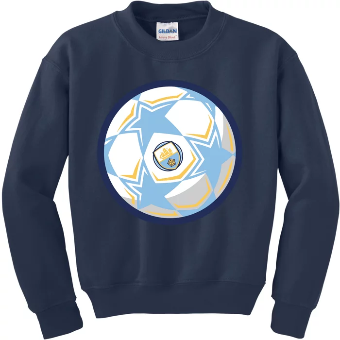 Cool Man City Soccer Team Ball Kids Sweatshirt