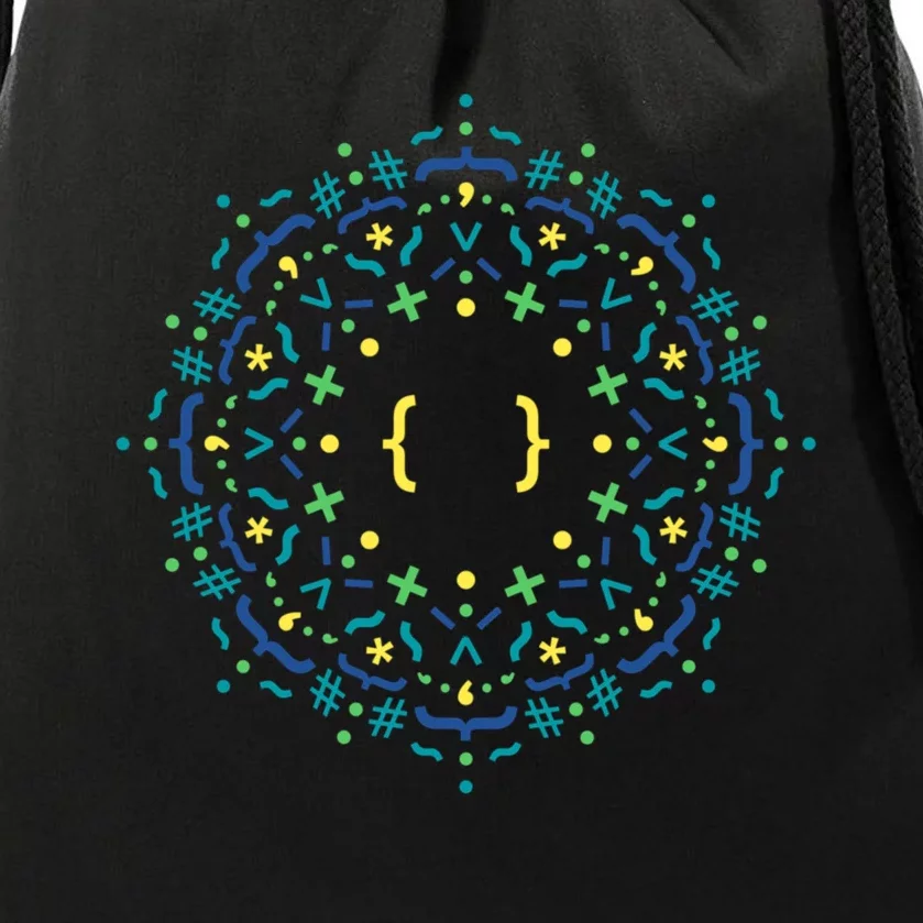 Code Mandala Css Drawstring Bag