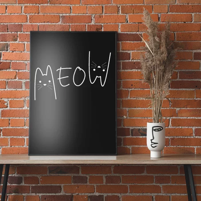 Cute Meow Cats Funny Feline Kitten Poster