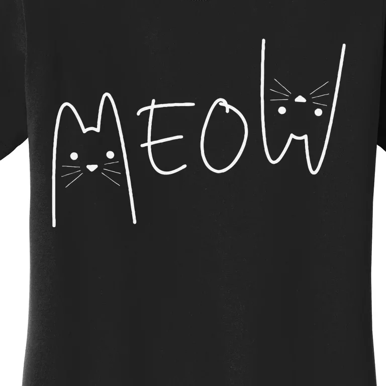 Cute Meow Cats Funny Feline Kitten Women's T-Shirt