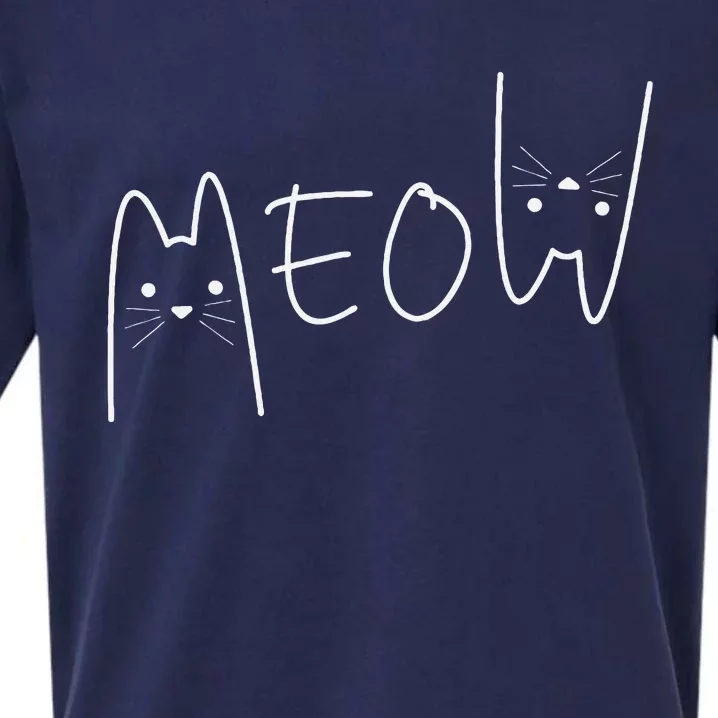 Cute Meow Cats Funny Feline Kitten Sueded Cloud Jersey T-Shirt