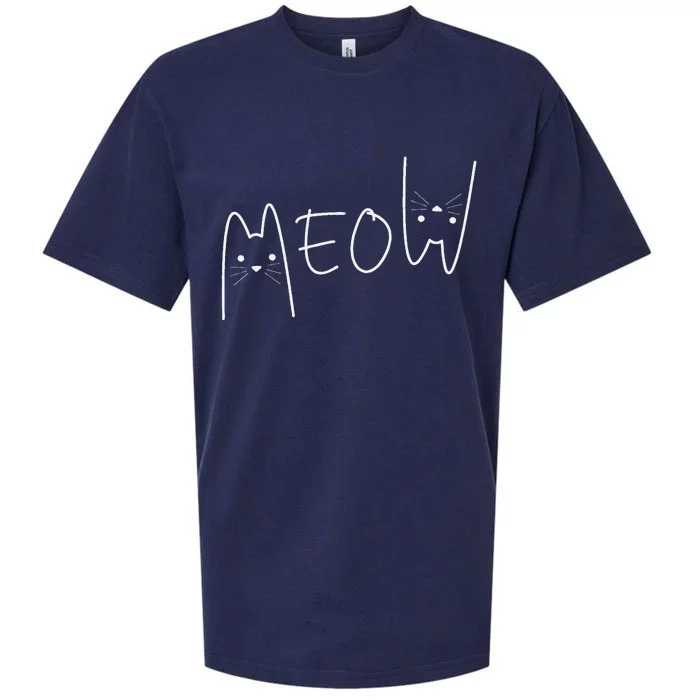 Cute Meow Cats Funny Feline Kitten Sueded Cloud Jersey T-Shirt