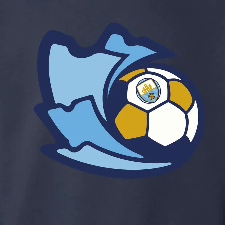 Cool Man City Soccer Ball Toddler Hoodie