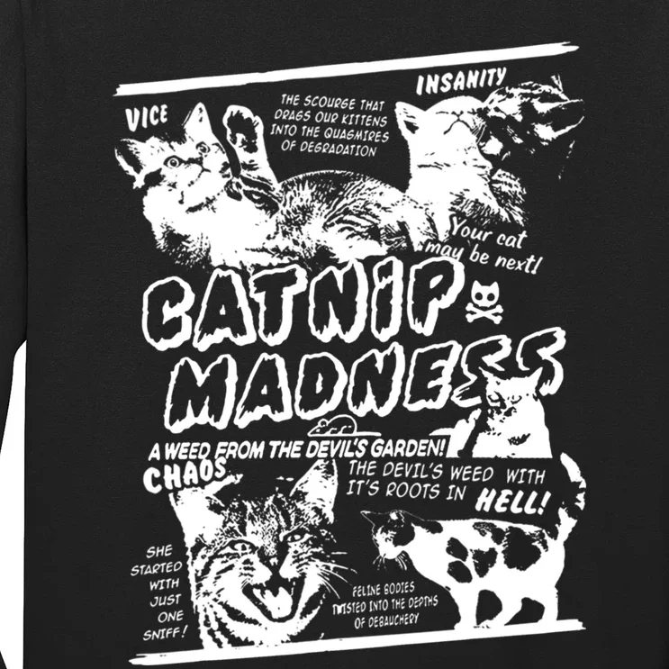 Catnip Madness Cute Kitten Cat Lover Gift For Cat Owners Long Sleeve Shirt