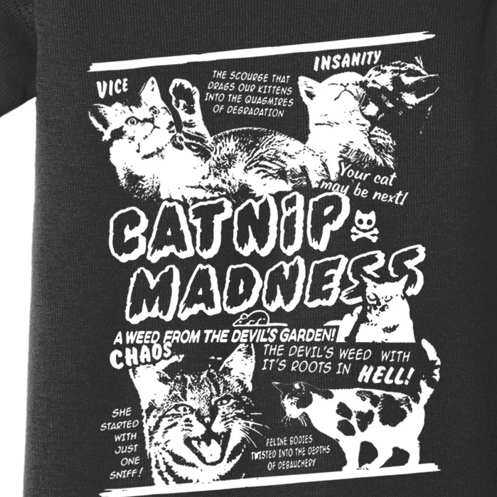 Catnip Madness Cute Kitten Cat Lover Gift For Cat Owners Baby Bodysuit