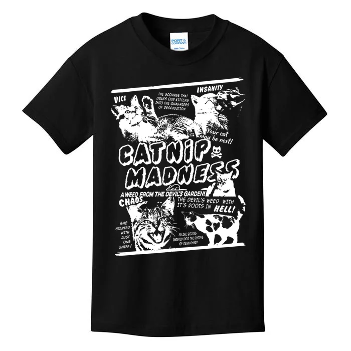 Catnip Madness Cute Kitten Cat Lover Gift For Cat Owners Kids T-Shirt