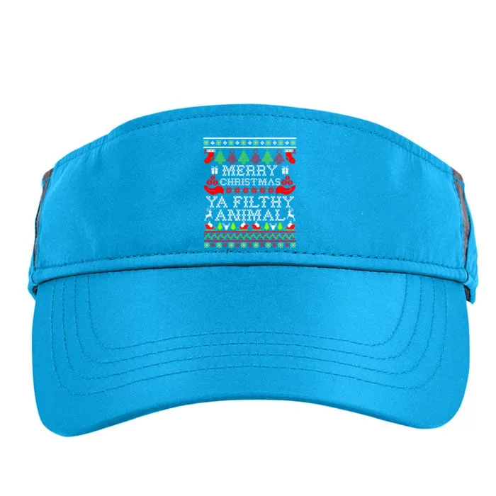 Christmas Merry Christmas Ya Filthy Animal Essential Adult Drive Performance Visor