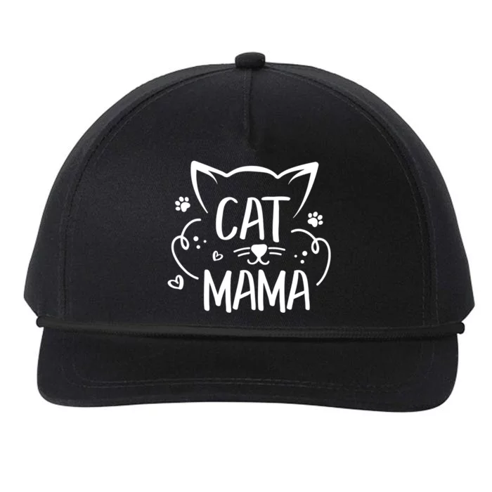 Cat Mama Cat Lovers Gift Snapback Five-Panel Rope Hat