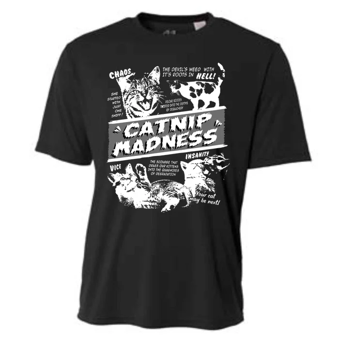 Catnip Madness Cute Kitten Cat Lover Gift For Cat Owners Cooling Performance Crew T-Shirt