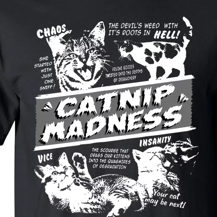 Catnip Madness Cute Kitten Cat Lover Gift For Cat Owners Tall T-Shirt