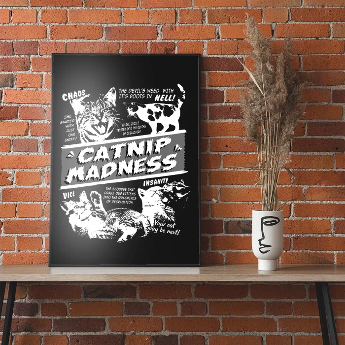 Catnip Madness Cute Kitten Cat Lover Gift For Cat Owners Poster