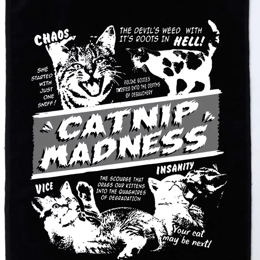 Catnip Madness Cute Kitten Cat Lover Gift For Cat Owners Platinum Collection Golf Towel