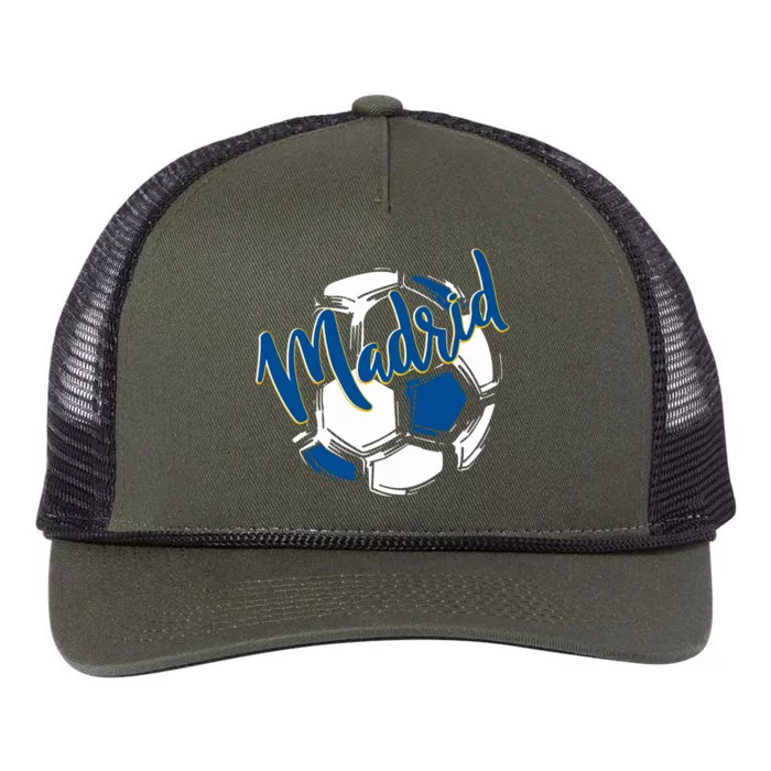 Cool Madrid Cf Soccer Ball Retro Rope Trucker Hat Cap