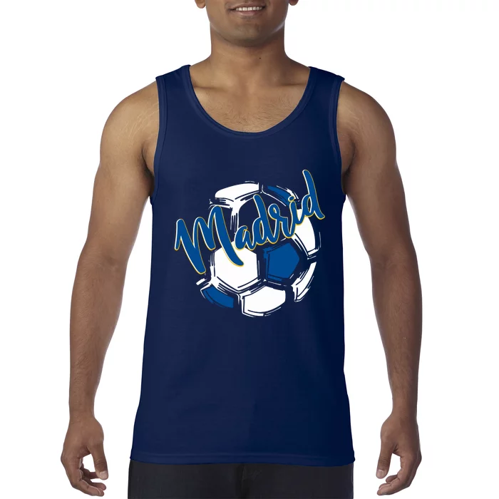 Cool Madrid Cf Soccer Ball Tank Top