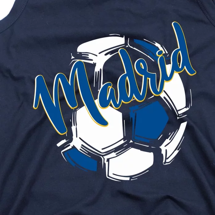 Cool Madrid Cf Soccer Ball Tank Top