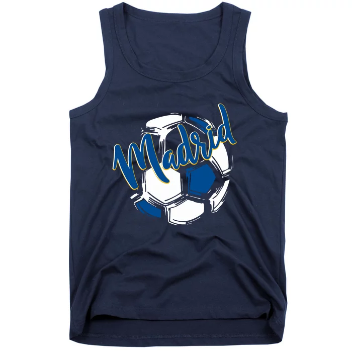 Cool Madrid Cf Soccer Ball Tank Top