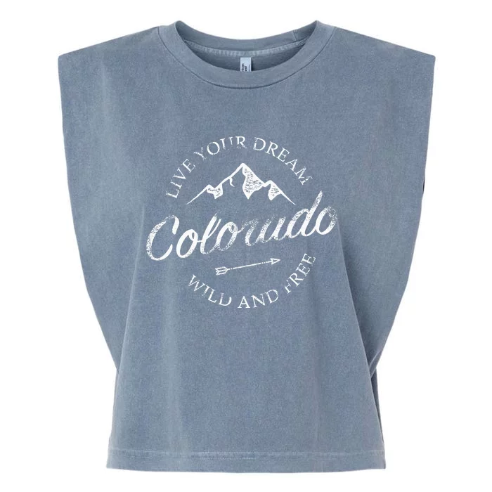 Colorado Mountains Garment-Dyed Women's Muscle Tee