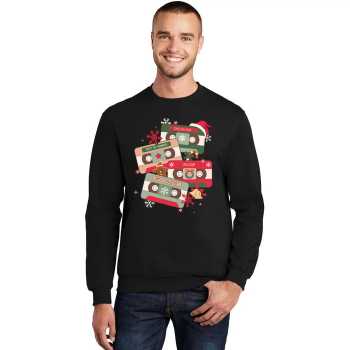 Christmas Music Cassette Tapes Christmas Tall Sweatshirt