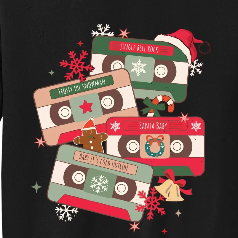 Christmas Music Cassette Tapes Christmas Tall Sweatshirt