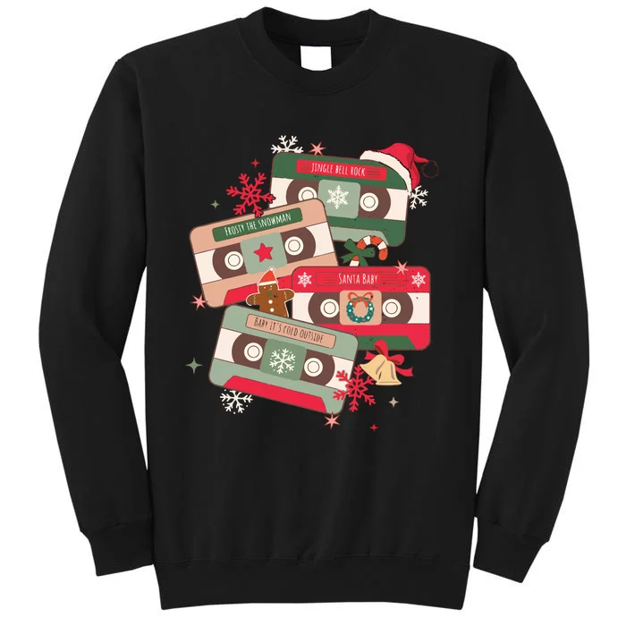 Christmas Music Cassette Tapes Christmas Tall Sweatshirt