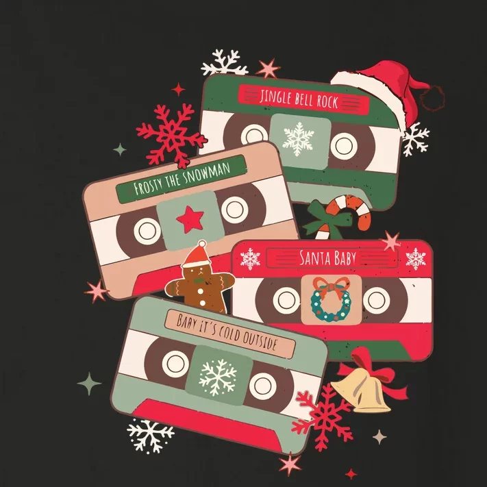 Christmas Music Cassette Tapes Christmas Toddler Long Sleeve Shirt