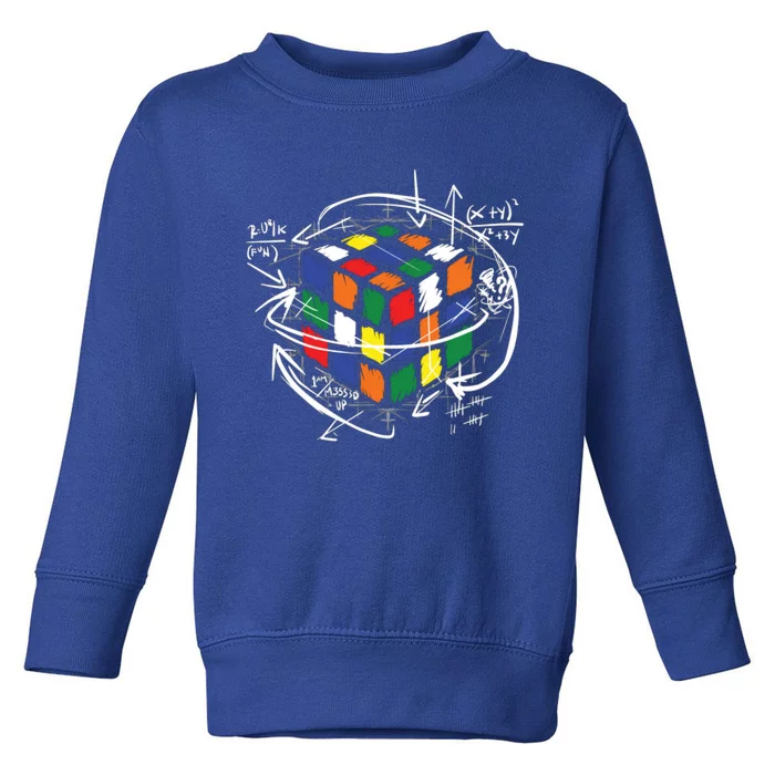 Colorful Math Cube Gift Toddler Sweatshirt