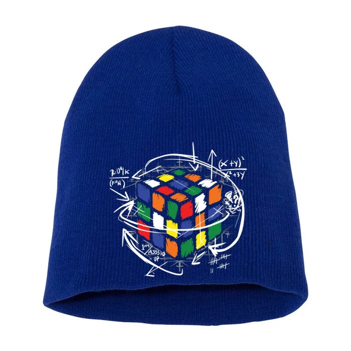 Colorful Math Cube Gift Short Acrylic Beanie