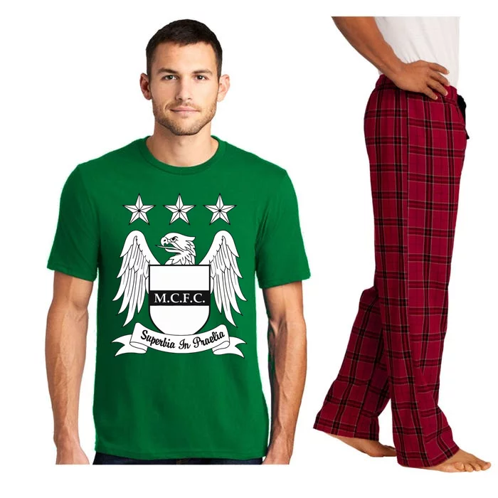 Cool Man City Slogan Eagle With Stars Pajama Set