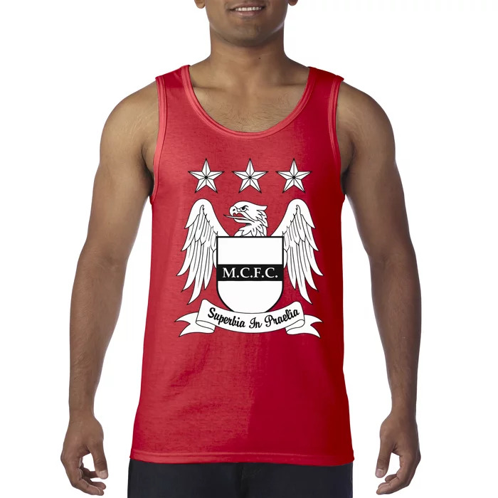 Cool Man City Slogan Eagle With Stars Tank Top