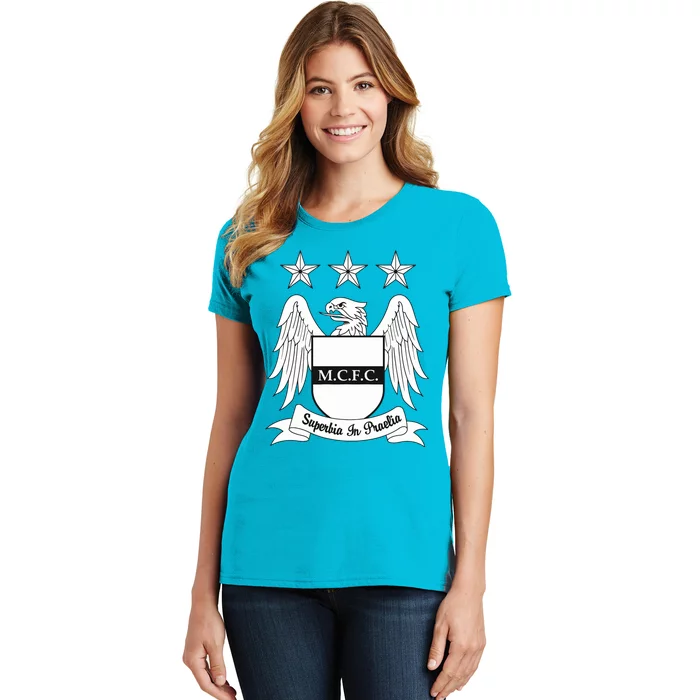 Cool Man City Slogan Eagle With Stars Women's T-Shirt