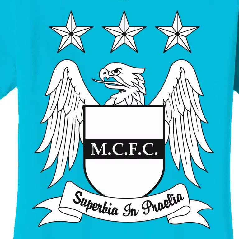 Cool Man City Slogan Eagle With Stars Women's T-Shirt