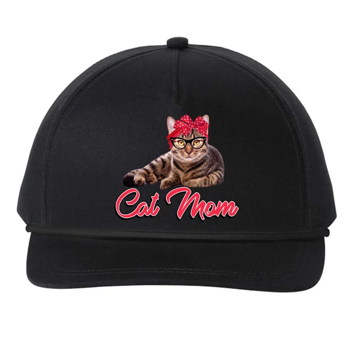 Cat Mom Cats Mothers Day Gift Snapback Five-Panel Rope Hat