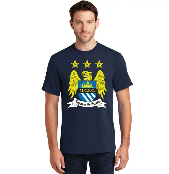 Cool Man City Slogan Eagle With Stars Tall T-Shirt