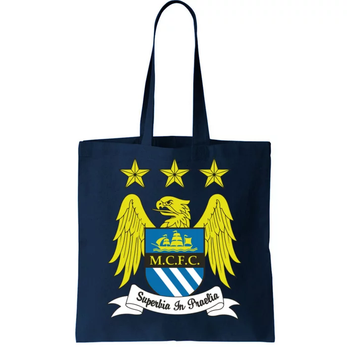 Cool Man City Slogan Eagle With Stars Tote Bag