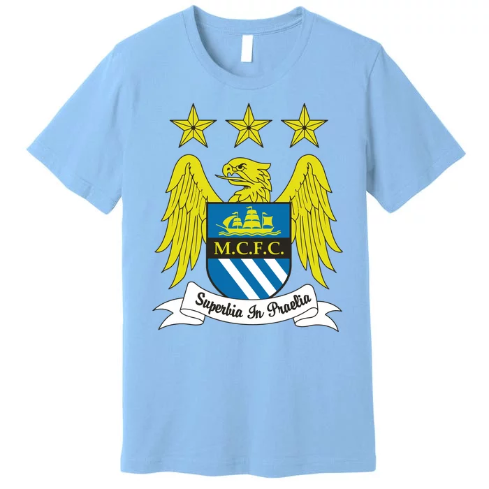 Cool Man City Slogan Eagle With Stars Premium T-Shirt