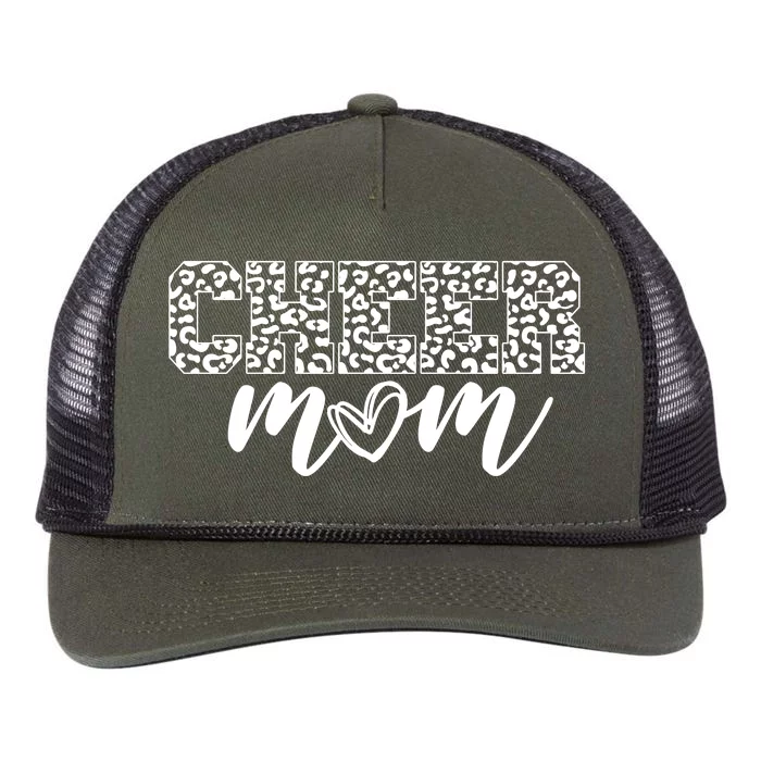 Cheer Mom Cheetah Print Cute Retro Rope Trucker Hat Cap