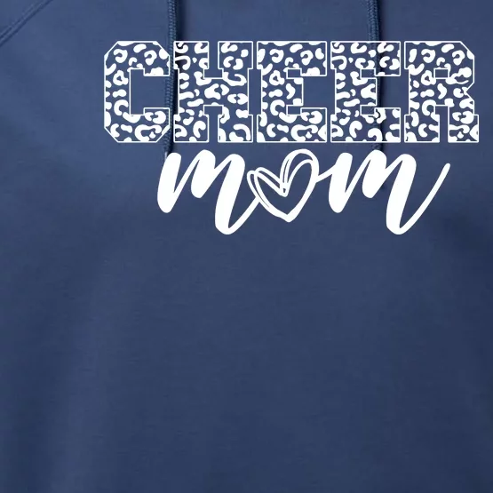 Cheer Mom Cheetah Print Cute Performance Fleece Hoodie